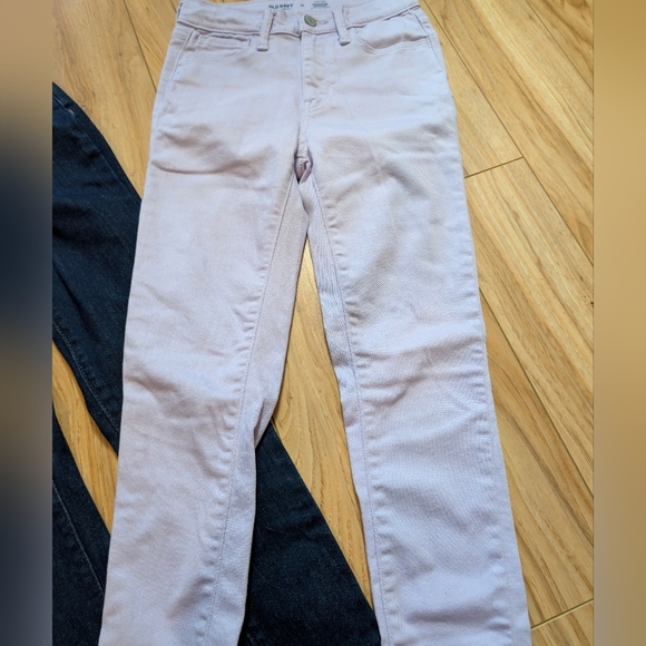 Old Navy Girls Rockstar Jeggings Bundle | Size 12 | Lavender & Dark Wash 2 Pr - Picture 2 of 7